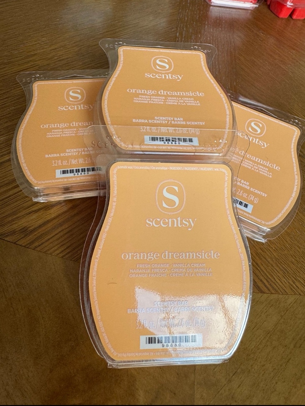 Orange Dreamsicle 3 Wax Bars - Scent: Orange & Vanilla Cream - Scentsy